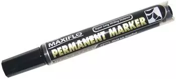 Pentel Maxiflo Permanentmarker Keilspitze 1-3,5mm schwarz, 12er-Pack (NLF60-AO)
