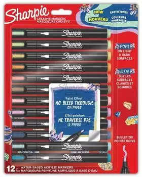 Sharpie Creative Marker Acrylfarbe, mehrfarbig, Rundspitze, 12 Stück (2213421)
