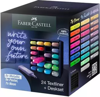Faber-Castell Textliner 46 Deskset, 24er sortiert (FC254602)