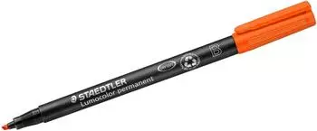 Staedtler Lumocolor 314-4 Permanentmarker, Keilspitze 1,0-2,5mm, orange, 10er-Pack (314-4)