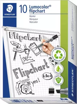 Staedtler Lumocolor 356 Flipchart-Marker, nachf&uuml;llbar, Keilspitze, orange (356 B-4)