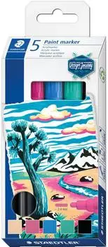 Staedtler Lumocolor Acrylmarker 5er-Set 2,5mm (349 C5)