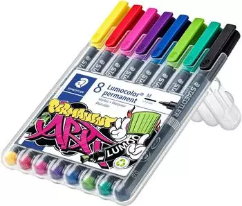 Staedtler Lumocolor Folienstift permanent M, farbig sortiert, 8er-Pack (317 WP8-1)
