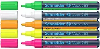 Schneider Optics Maxx 265 Kreidemarker 2-3mm, farbsortiert, 5er-Set