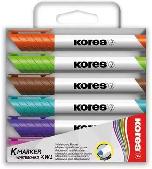 Kores K MARKER XW2 Whiteboard-Marker Keilspitze, 6er-Set (M20803)