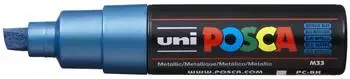 Posca PC8K Marker, breite Keilspitze 8mm, metallicblau (PX113639000)