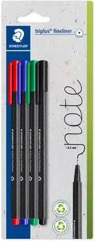 Staedtler triplus Fineliner 0,3mm, farbsortiert, 4er-Set (334-S BK4)
