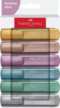 Faber-Castell Textliner 46 Metallic Textmarker, 6er-Set (254676)