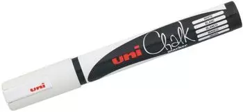 Mitsubishi Pencil UniChalk PWE-5M Kreidemarker, Rundspitze 1,8-2,5mm, weiß, 6er-Pack (PWE-5M Blanco)