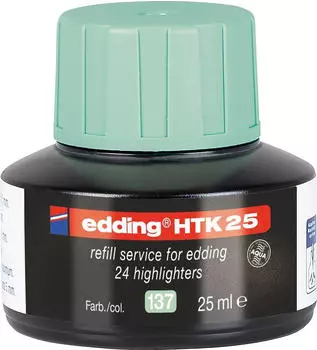 edding HTK 25 Textmarker-Nachf&uuml;lltinte pastellgr&uuml;n 25ml (4-HTK25137)