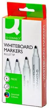 Q-CONNECT Whiteboard-Marker, sortiert, 4er-Pack (KF26038)