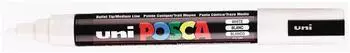 Mitsubishi Pencil Posca PC5 Marker wei&szlig;, mittlere runde Spitze, 6er-Pack (MPC5MBI)