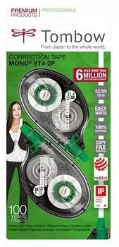 Tombow Mono CT-YT4 Korrekturband, 2er-Pack (CT-YT4-2P)