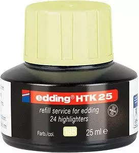 edding HTK 25 Nachf&uuml;lltinte f&uuml;r Textmarker, pastellgelb, 25ml (4-HTK25135)