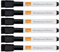 REXEL 2104184, Rexel Whiteboard-Marker, schwarz, 6er Set trocken abwischbar,