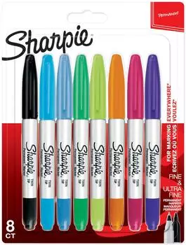 Sharpie Permanent Marker Twin Tip, sortiert, 8er-Pack (2065409)