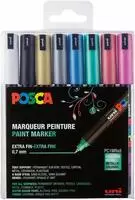 POSCA 401653, POSCA PC-1MR - 8 pcs - Water-based pigment - Metallic colors