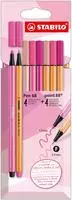 STABILO Pen 68 & point 88 8er Etui Shades of Pink
