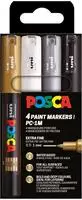 POSCA 401650, POSCA marker s&aelig;t PC-1M 4 farver g-s-s-h