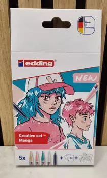 edding Acrylmarker-Set Manga, fein, 5-teilig (5300/5M)