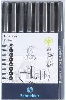 Schneider Optics Pictus Fineliner 0,05&ndash;0,9mm, 8er-Set