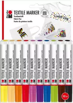 Marabu Textilmarker 3mm, 10er-Set (0115000000200)