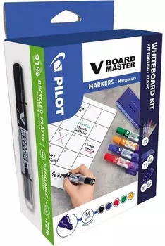 Pilot V Board Master Whiteboard-Marker, mehrfarbig, 2,0-5,0mm, 5er-Pack