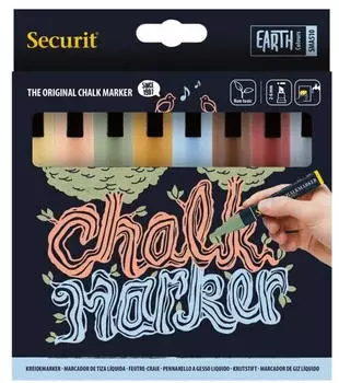 Securit Kreidemarker Original Medium Erdfarben, 8er-Pack (SMA510-V8-ET)