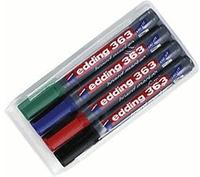 Edding 4-363-4-2, edding 363 Whiteboard-Marker farbsortiert 1,0 - 5,0 mm, 4 St.