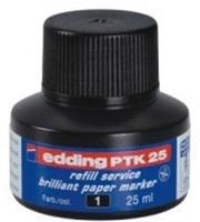 edding Nachf&uuml;lltinte PTK 25 f&uuml;r Pigmentmarker, 25 ml, schwarz, Grundpreis:...