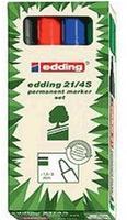 Edding 4-21-4, edding 21 EcoLine Permanentmarker farbsortiert 1,5 - 3,0 mm, 4 St.