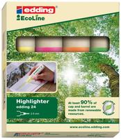 Edding 4-24-4, edding Highlighter 24 EcoLine Textmarker farbsortiert, 4 St.