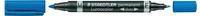 Lumocolor&reg; duo Permanentmarker 348, Strichst&auml;rke F, M, Rundspitze, blau