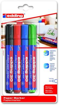 edding 30 Brilliant Paper Marker 4er Schachtel sortiert