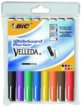 BIC Velleda Whiteboard-Marker 1741 (rund) 1.4mm, 8er-Etui, farbig sortiert