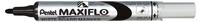 Pentel Whiteboardmarker Maxiflo S, schwarz, Rundspitze, Strichbreite 2mm, abwischbar