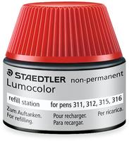 Staedtler Nachf&uuml;lltusche Lumocolor 48715-2, rot, f&uuml;r Folienschreiber,