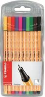 STABILO 8810 Fineliner - STABILO point 88 - 10er Pack - Standardfarben
