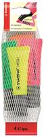 STABILO Textmarker - NEON - 4er Pack - gelb, gr&uuml;n, pink, orange