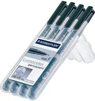 Staedtler Lumocolor 318 permanent F (schwarz) (4-Stk.) Staedtler Lumocolor 318 permanent F (schwarz) (4-Stk.)