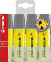 STABILO Textmarker - BOSS ORIGINAL - 4er Pack - gelb