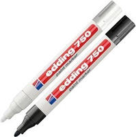 Edding Lackmarker 750, schwarz und wei&szlig;, Strichbreite 2 - 4 mm, wasserfest, 2 St&uuml;ck