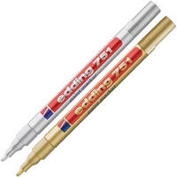 Edding 4-751-2-1-53-54, Edding 751 4-751-2-1-53-54 Lackmarker Gold, Silber 1 mm, 2mm