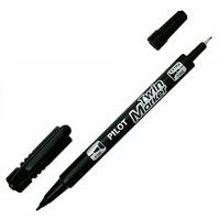 Pilot Permanent Marker Twin Marker EF/F, schwarz, 0,4&ndash;0,8 mm und 0,8&ndash;2,0 mm