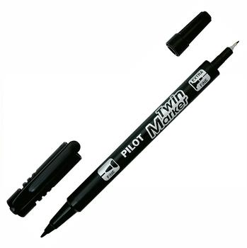 Pilot Pen Pilot Twin Marker extra fein schwarz (SCA-TM-B-BG)