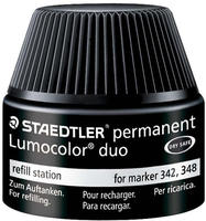 STAEDTLER Nachf&uuml;lltinte f&uuml;r Universalstift Lumocolor duo, schwarz, Grundpreis: