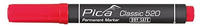 Pica Permanent Marker 1-4mm, Rundspitze, rot 520/40