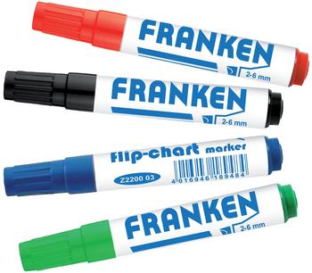 Franken Flipchart Marker Strichstärke: 2-6 mm 4er Etui (Z2203)