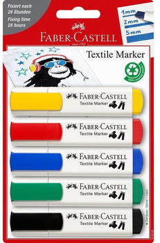 Faber-Castell Textilmarker Basisfarben 5er Set