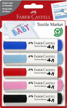 Faber-Castell Textilmarker Babyfarben 5er Set